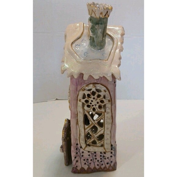 Heather Goldminc Blue Sky Christmas Tree Tealight Snowflake 12" Pink RETIRED - Picture 15 of 16